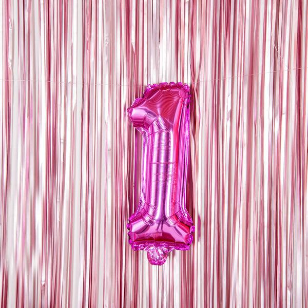 Restaurantware Balloonify Pink Mylar Number 1 Balloon - 16" - 1 Count Box