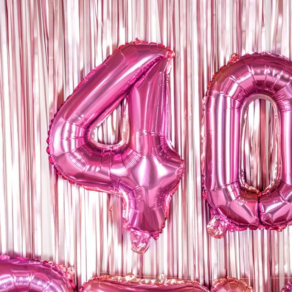 Restaurantware Balloonify Pink Mylar Number 4 Balloon - 16" - 1 Count Box