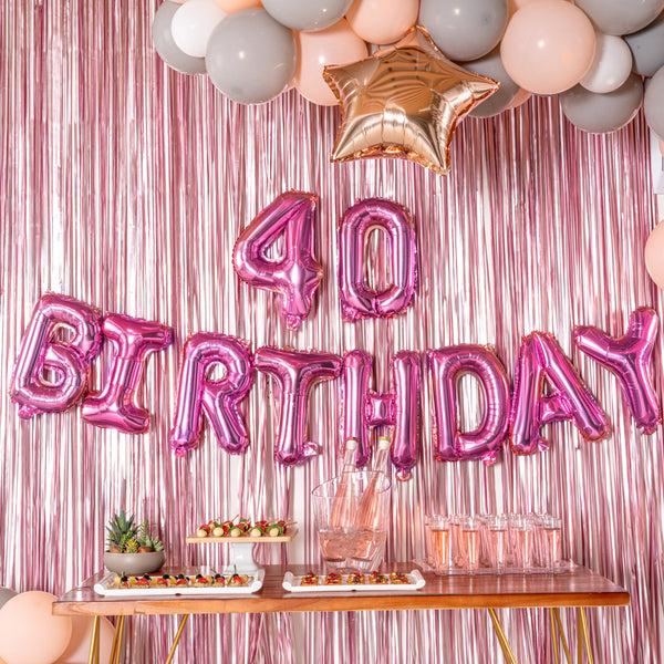 Restaurantware Balloonify Pink Mylar Number 4 Balloon - 16" - 1 Count Box