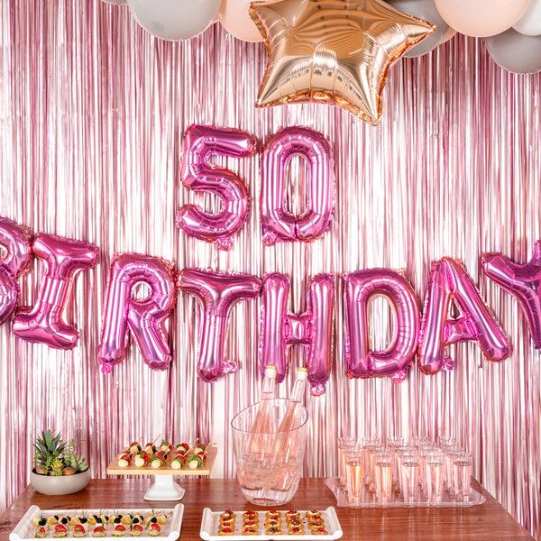 Restaurantware Balloonify Pink Mylar Number 5 Balloon - 16" - 1 Count Box