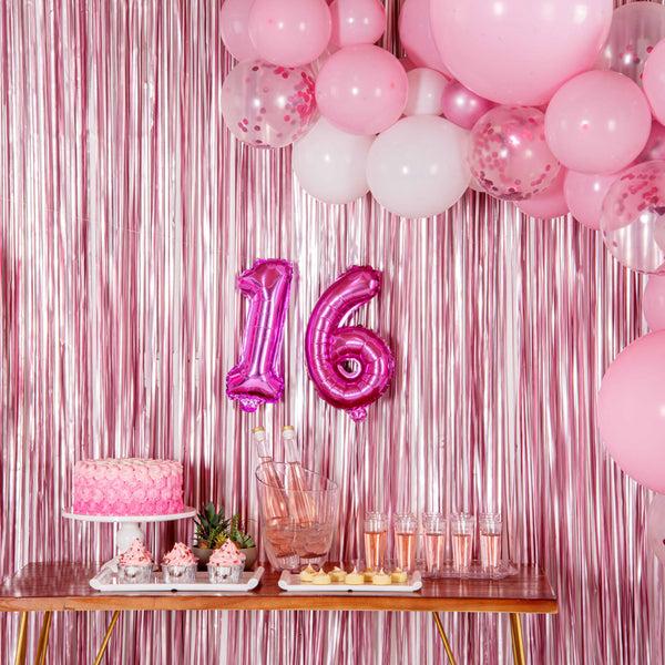 Restaurantware Balloonify Pink Mylar Number 6 Balloon - 16" - 1 Count Box