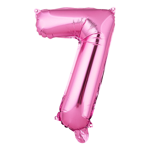 Restaurantware Balloonify Pink Mylar Number 7 Balloon - 16" - 1 Count Box