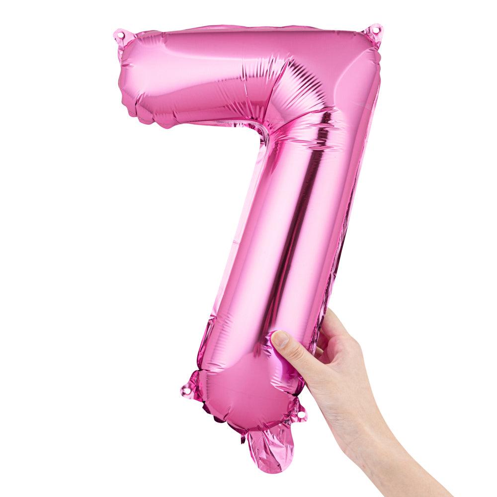 restaurantware Balloonify Pink Mylar Number 7 Balloon - 16" - 1 count box