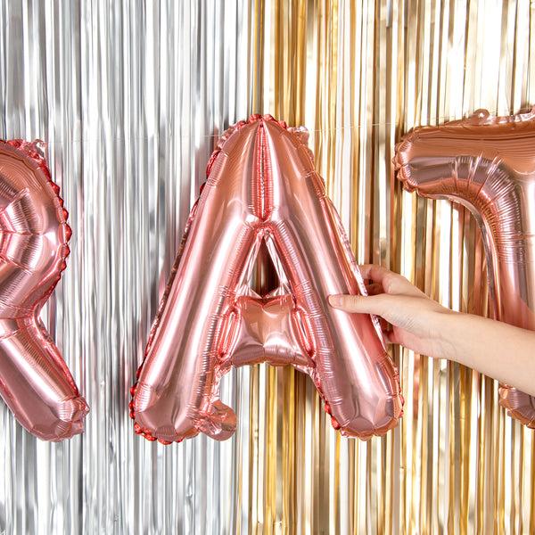 Restaurantware Balloonify Rose Gold Mylar Letter A Balloon - 16" - 1 Count Box