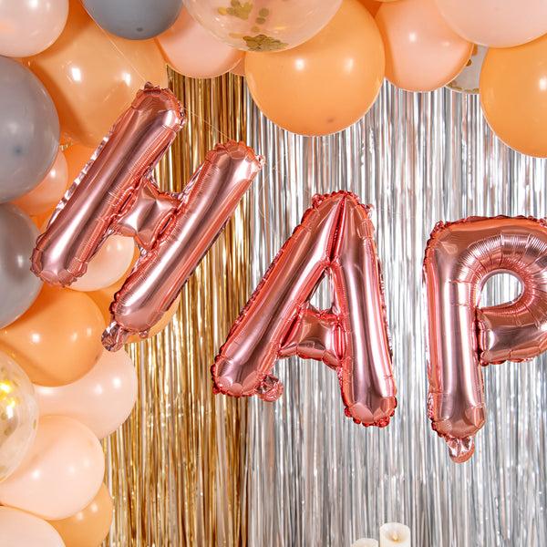 Restaurantware Balloonify Rose Gold Mylar Letter A Balloon - 16" - 1 Count Box