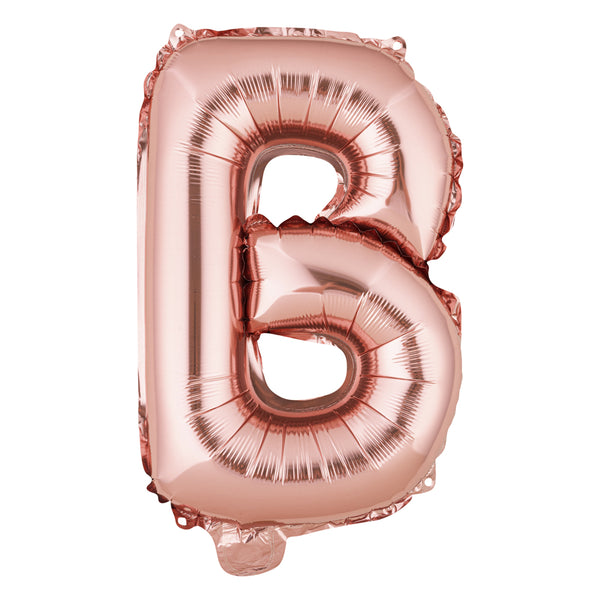 Restaurantware Balloonify Rose Gold Mylar Letter B Balloon - 16" - 1 Count Box