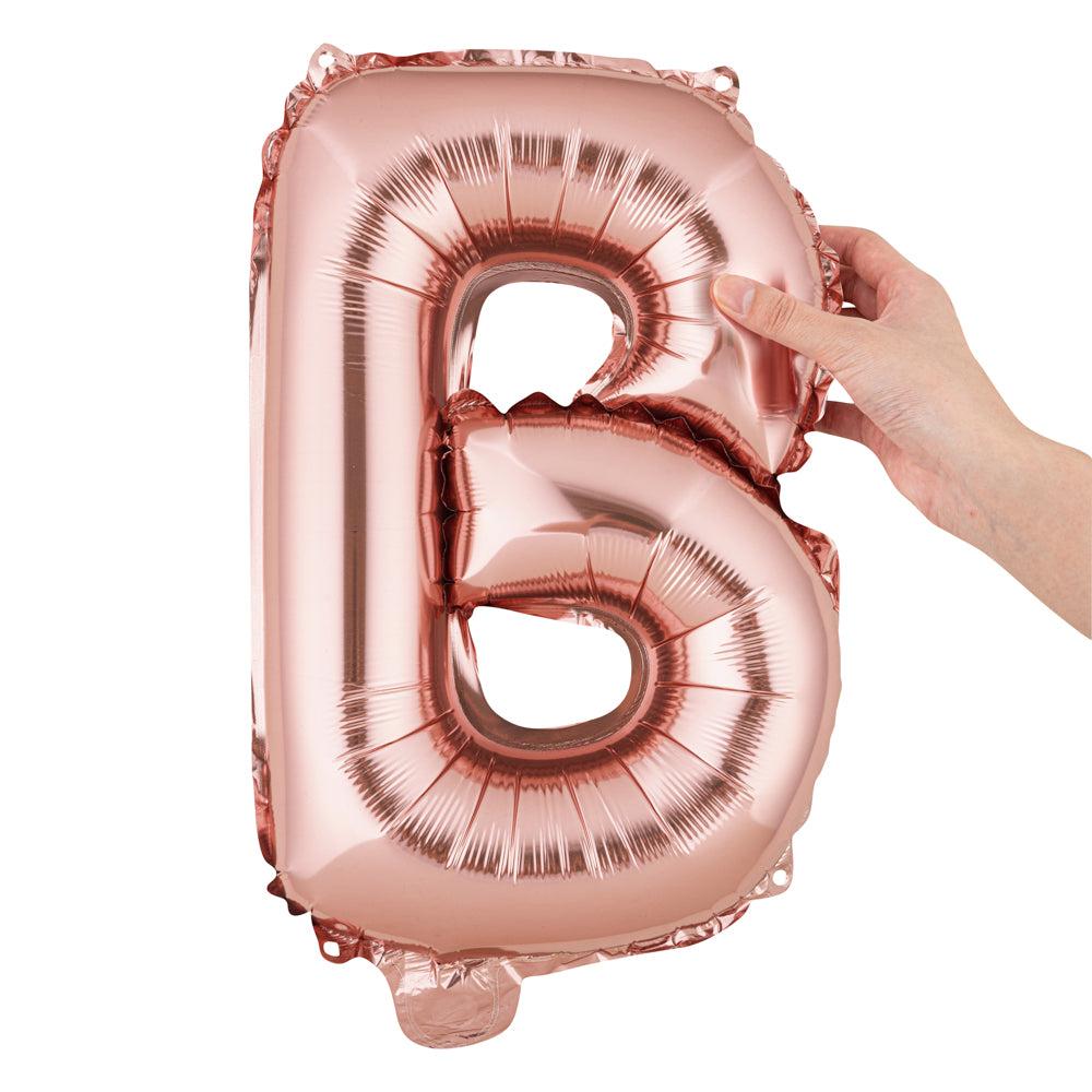 restaurantware Balloonify Rose Gold Mylar Letter B Balloon - 16" - 1 count box
