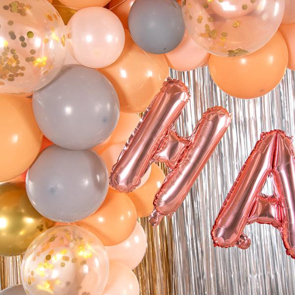 Restaurantware Balloonify Rose Gold Mylar Letter H Balloon - 16" - 1 Count Box