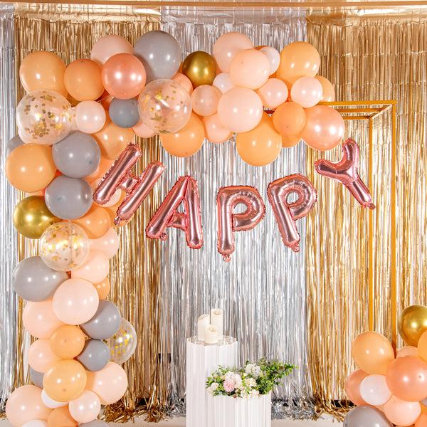 Restaurantware Balloonify Rose Gold Mylar Letter H Balloon - 16" - 1 Count Box