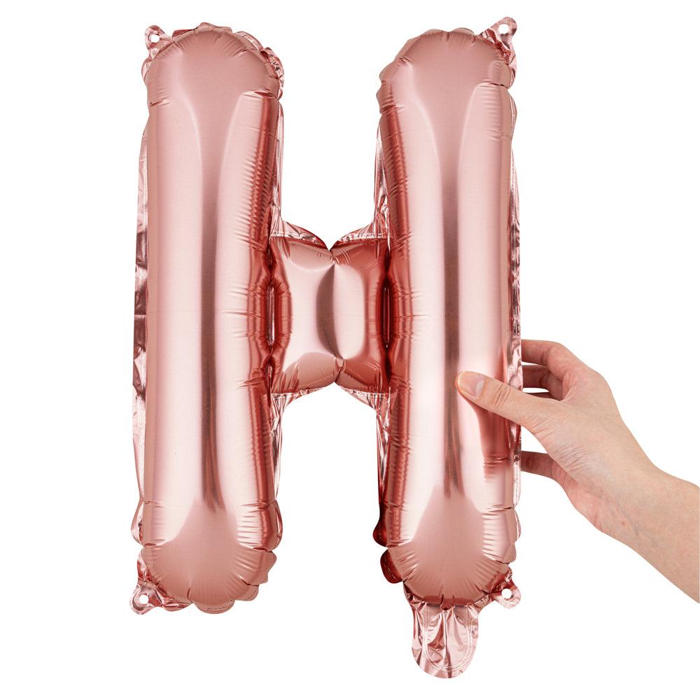 restaurantware Balloonify Rose Gold Mylar Letter H Balloon - 16" - 1 count box