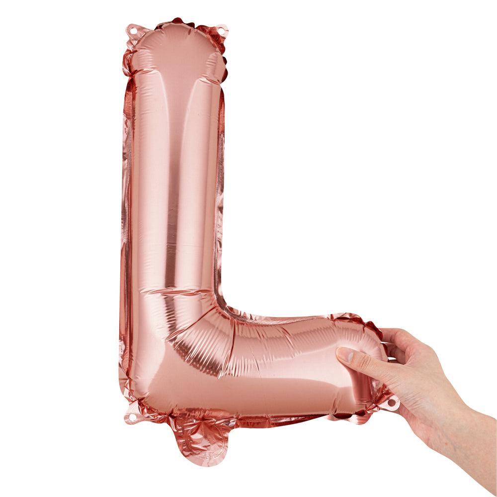 restaurantware Balloonify Rose Gold Mylar Letter L Balloon - 16" - 1 count box