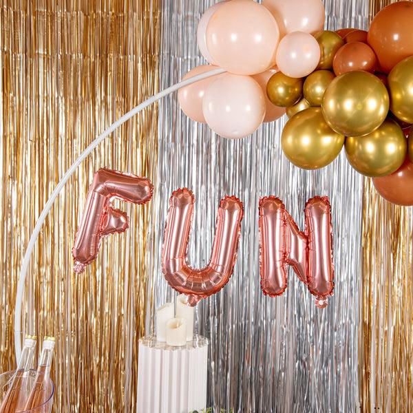 Restaurantware Balloonify Rose Gold Mylar Letter N Balloon - 16" - 1 Count Box