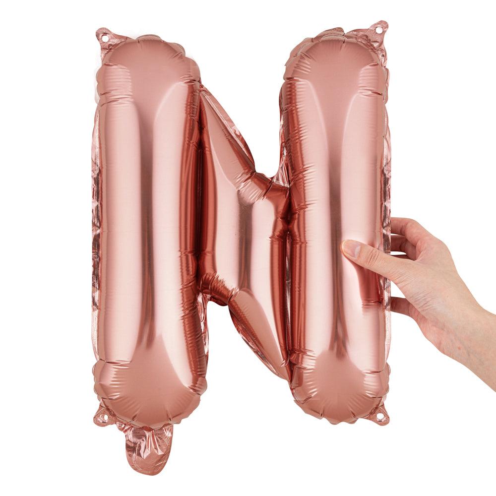 restaurantware Balloonify Rose Gold Mylar Letter N Balloon - 16" - 1 count box