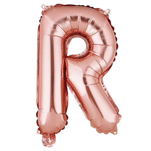Restaurantware Balloonify Rose Gold Mylar Letter R Balloon - 16" - 1 Count Box