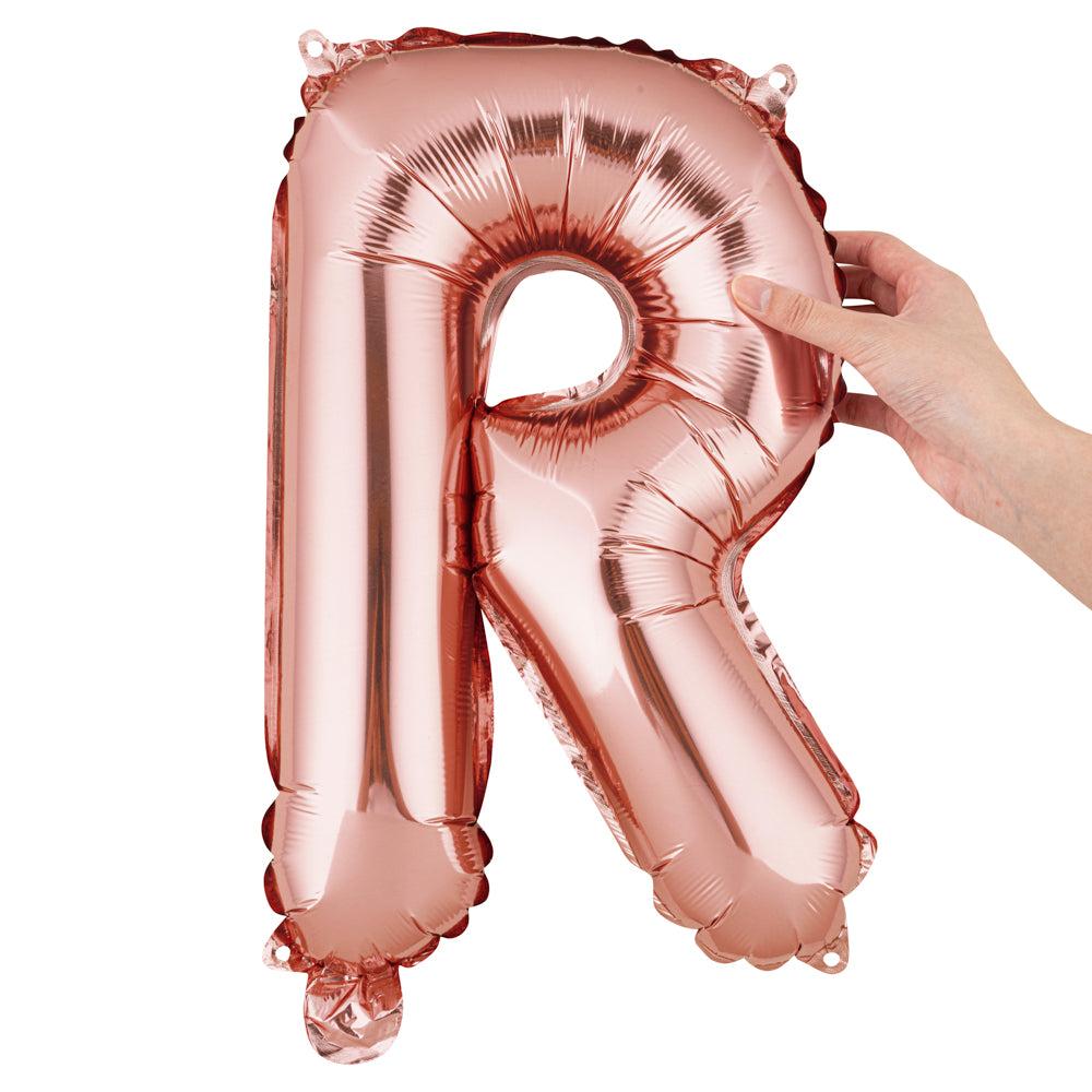 restaurantware Balloonify Rose Gold Mylar Letter R Balloon - 16" - 1 count box
