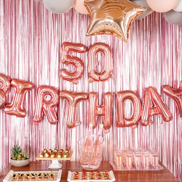 Restaurantware Balloonify Rose Gold Mylar Number 0 Balloon - 16" - 1 Count Box