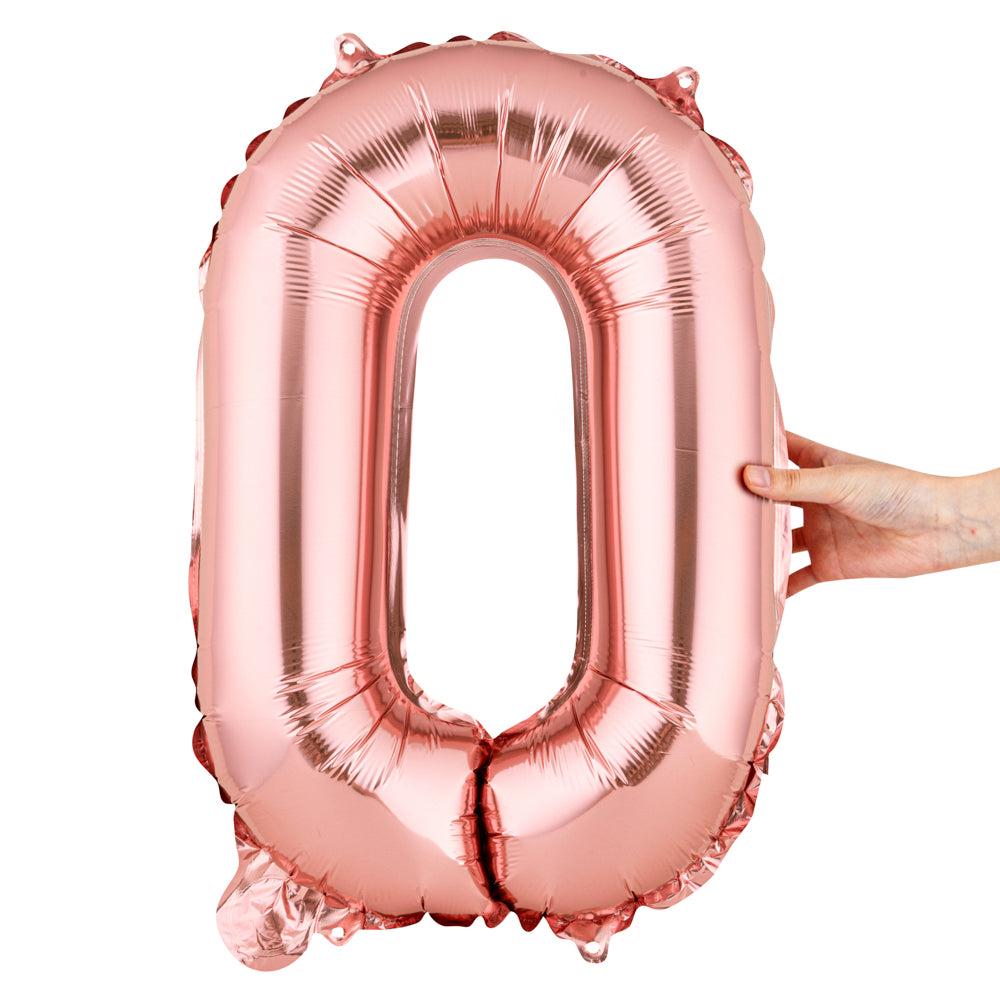 restaurantware Balloonify Rose Gold Mylar Number 0 Balloon - 16" - 1 count box