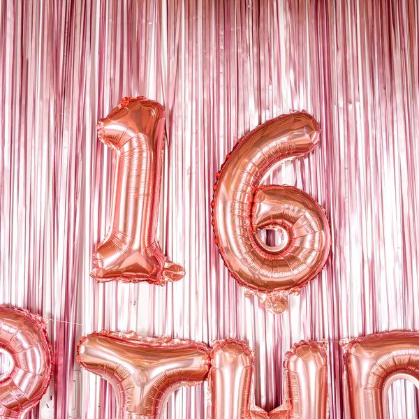 Restaurantware Balloonify Rose Gold Mylar Number 1 Balloon - 16" - 1 Count Box