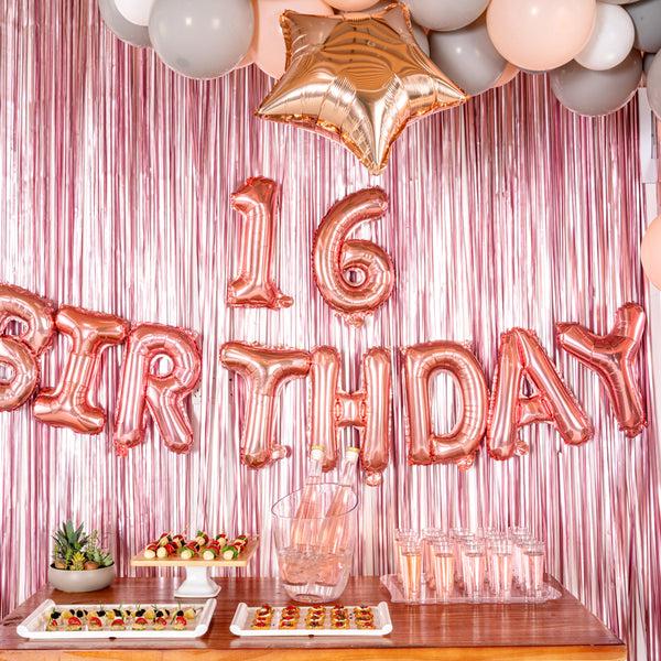Restaurantware Balloonify Rose Gold Mylar Number 6 Balloon - 16" - 1 Count Box