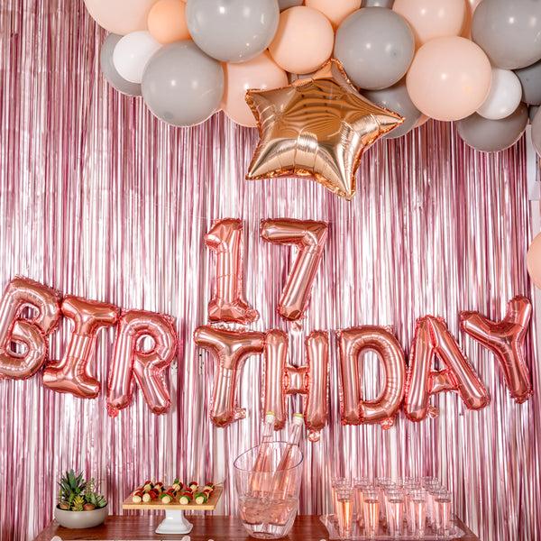 Restaurantware Balloonify Rose Gold Mylar Number 7 Balloon - 16" - 1 Count Box