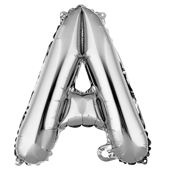 Restaurantware Balloonify Silver Mylar Letter A Balloon - 16" - 1 Count Box