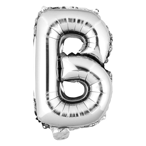 Restaurantware Balloonify Silver Mylar Letter B Balloon - 16" - 1 Count Box