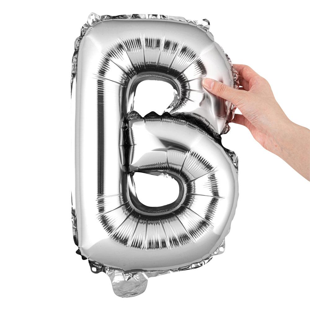 restaurantware Balloonify Silver Mylar Letter B Balloon - 16" - 1 count box