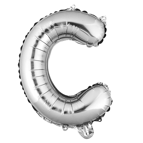 Restaurantware Balloonify Silver Mylar Letter C Balloon - 16" - 1 Count Box