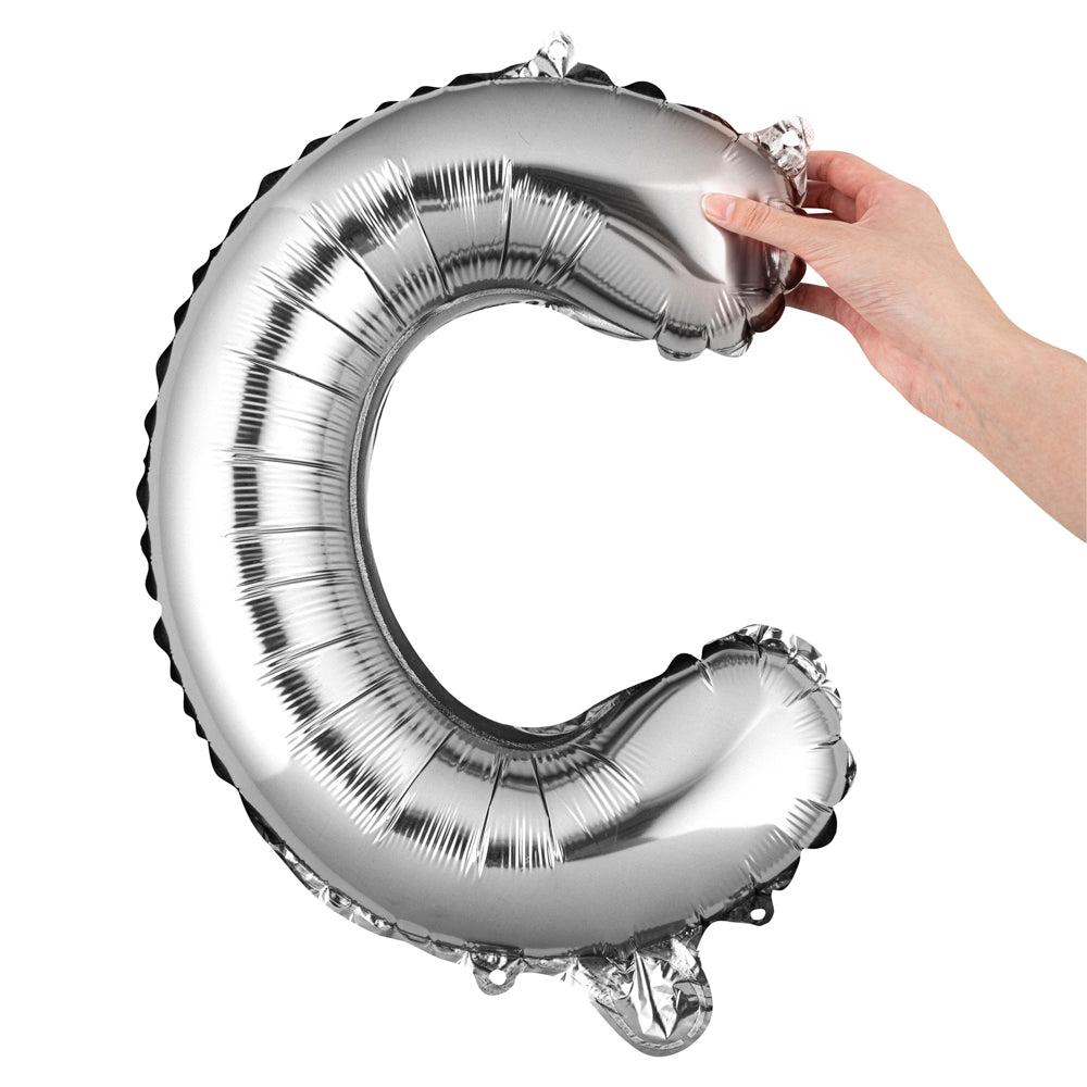 restaurantware Balloonify Silver Mylar Letter C Balloon - 16" - 1 count box