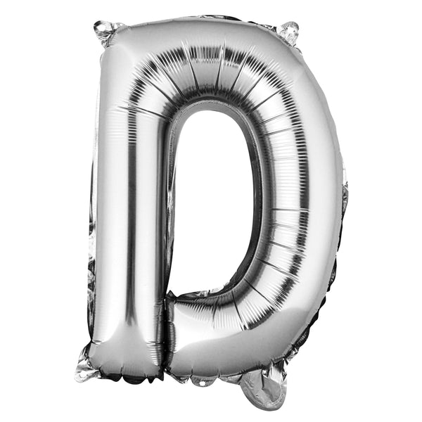 Restaurantware Balloonify Silver Mylar Letter D Balloon - 16" - 1 Count Box