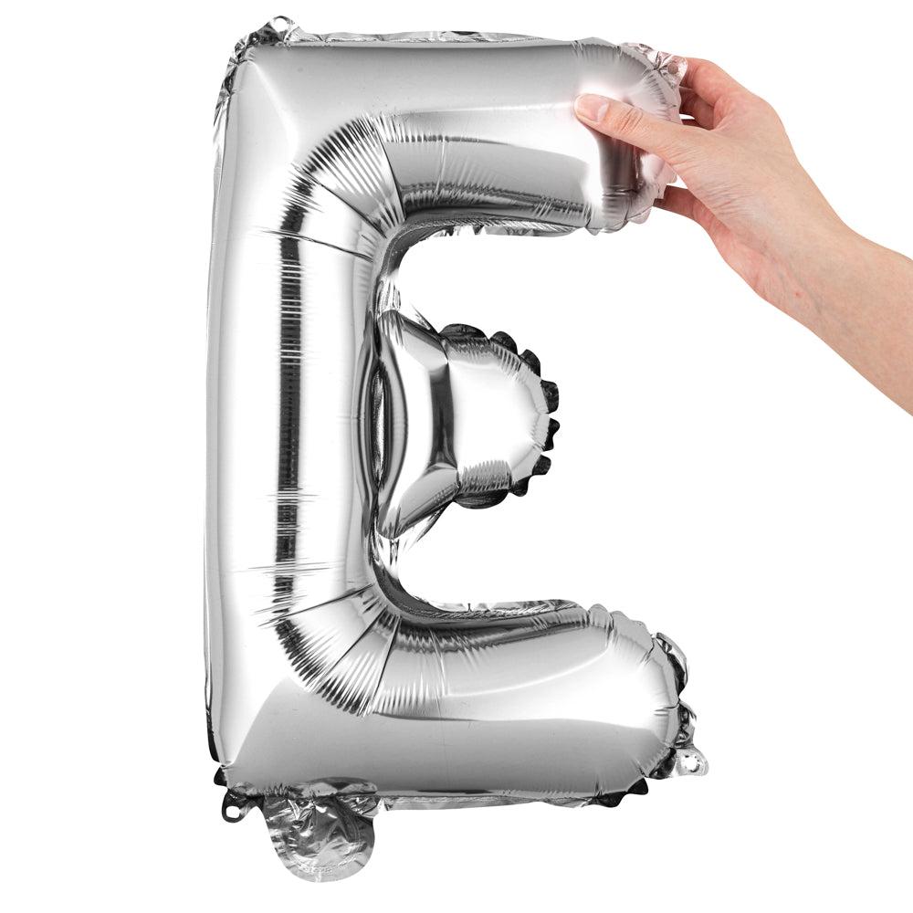 restaurantware Balloonify Silver Mylar Letter E Balloon - 16" - 1 count box