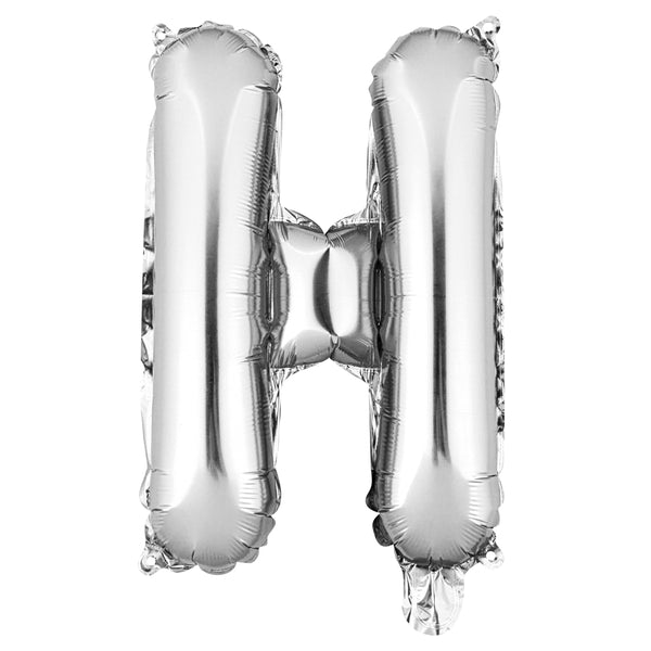 Restaurantware Balloonify Silver Mylar Letter H Balloon - 16" - 1 Count Box