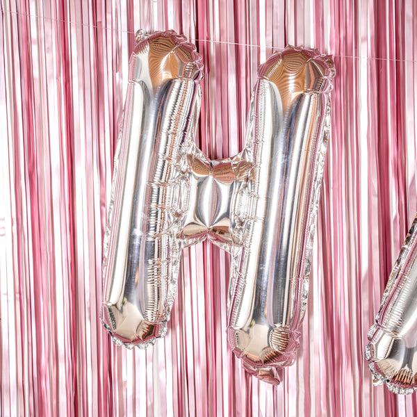 Restaurantware Balloonify Silver Mylar Letter H Balloon - 16" - 1 Count Box