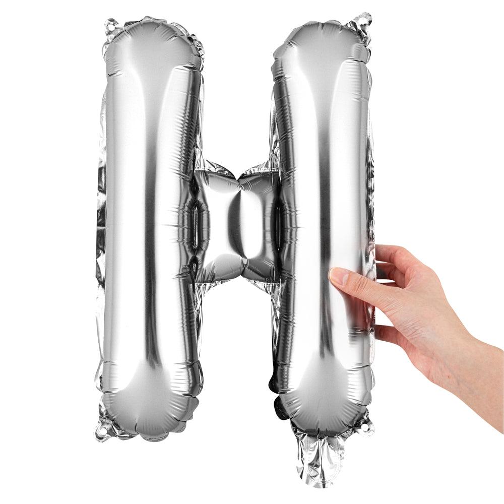 restaurantware Balloonify Silver Mylar Letter H Balloon - 16" - 1 count box