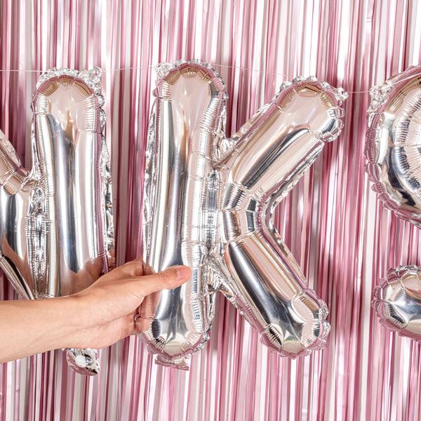 Restaurantware Balloonify Silver Mylar Letter K Balloon - 16" - 1 Count Box