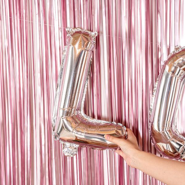 Restaurantware Balloonify Silver Mylar Letter L Balloon - 16" - 1 Count Box