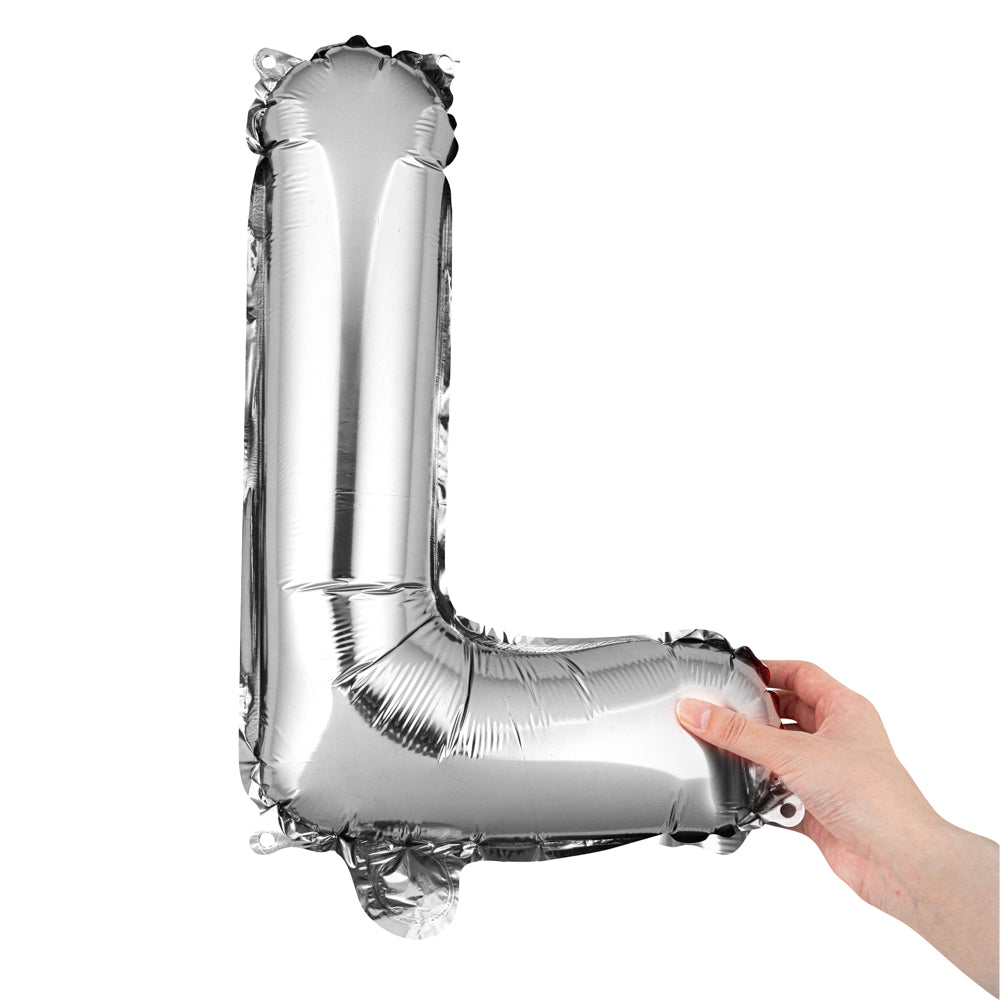 restaurantware Balloonify Silver Mylar Letter L Balloon - 16" - 1 count box