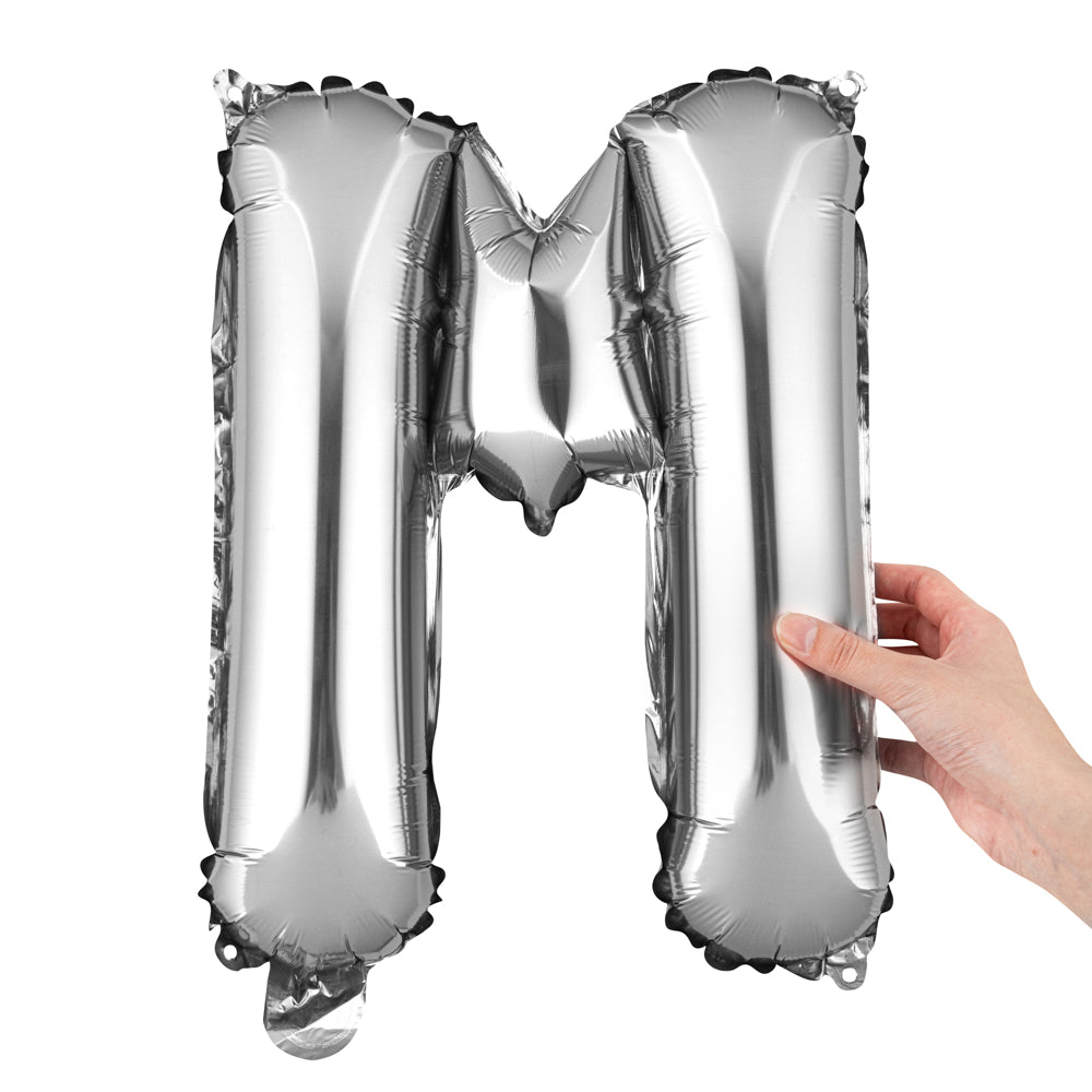 restaurantware Balloonify Silver Mylar Letter M Balloon - 16" - 1 count box