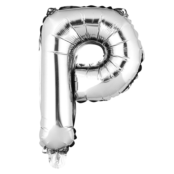 Restaurantware Balloonify Silver Mylar Letter P Balloon - 16" - 1 Count Box