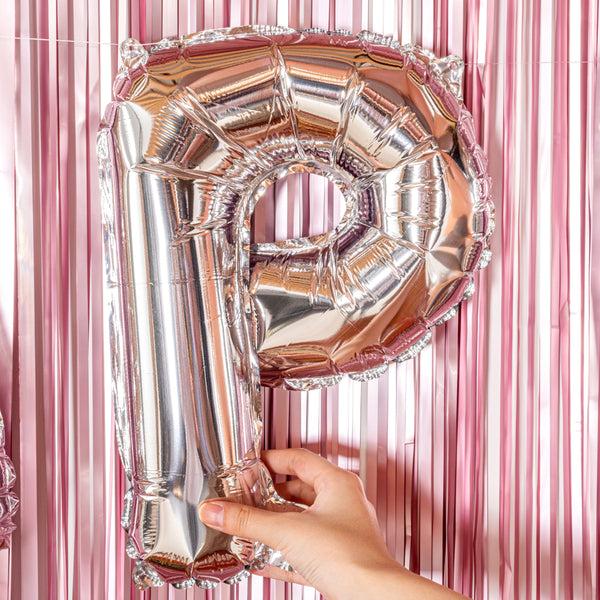 Restaurantware Balloonify Silver Mylar Letter P Balloon - 16" - 1 Count Box