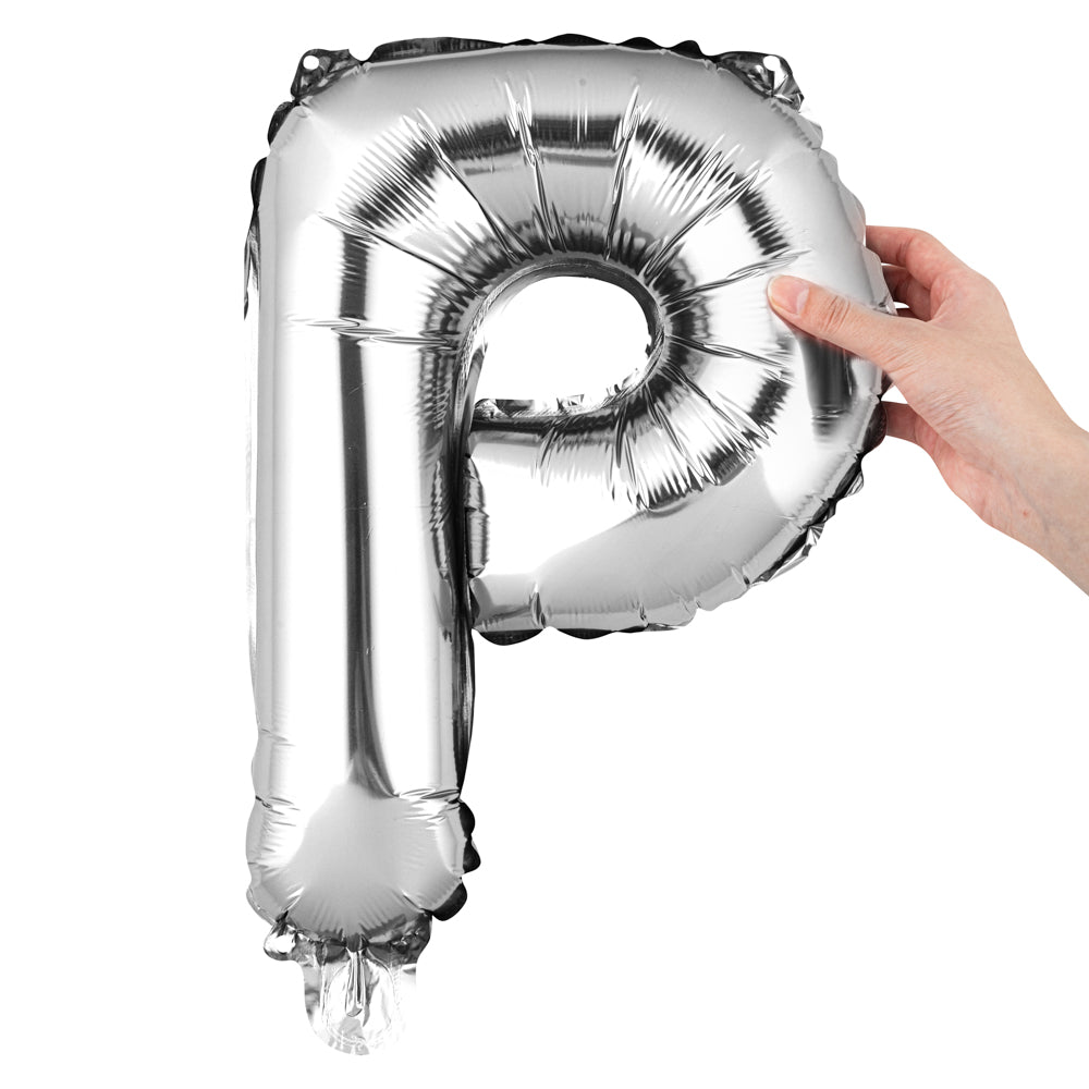 restaurantware Balloonify Silver Mylar Letter P Balloon - 16" - 1 count box