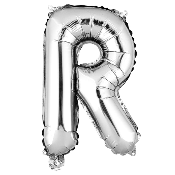 Restaurantware Balloonify Silver Mylar Letter R Balloon - 16" - 1 Count Box