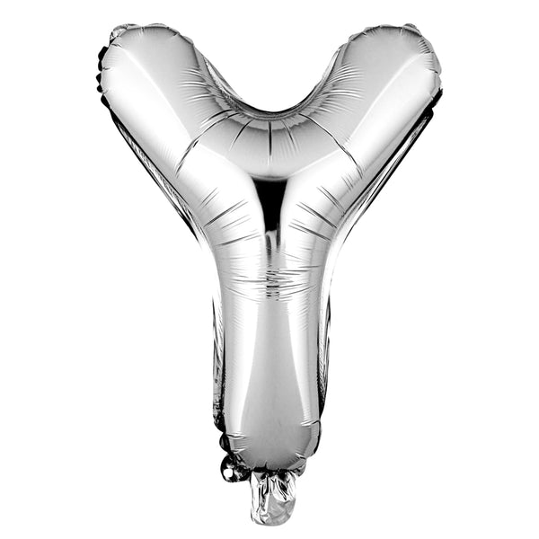 Restaurantware Balloonify Silver Mylar Letter Y Balloon - 16" - 1 Count Box