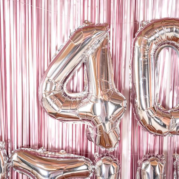 Restaurantware Balloonify Silver Mylar Number 4 Balloon - 16" - 1 Count Box