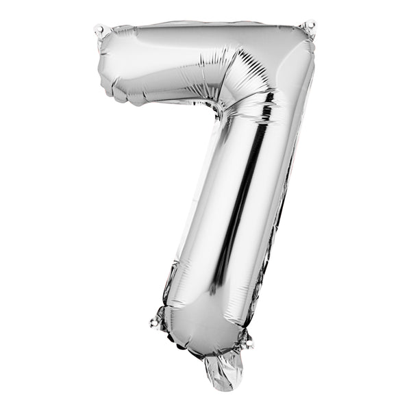 Restaurantware Balloonify Silver Mylar Number 7 Balloon - 16" - 1 Count Box