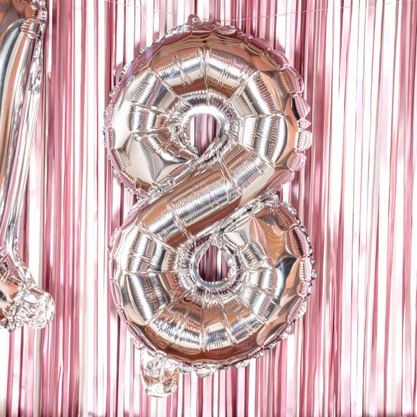 Restaurantware Balloonify Silver Mylar Number 8 Balloon - 16" - 1 Count Box