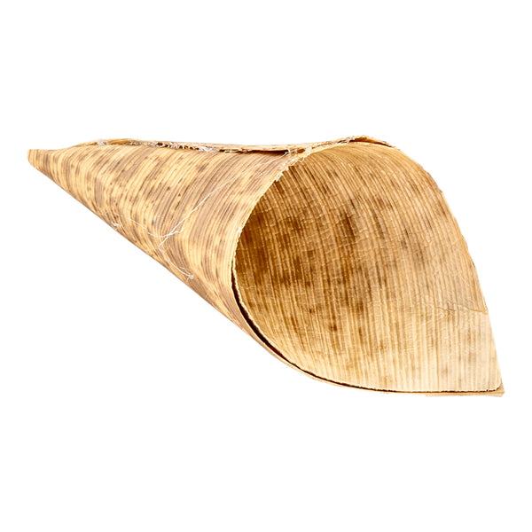 Restaurantware Bambuddha 1 Oz Natural Bamboo Mini Cone - 3" X 1 1/4" X 1 1/4" - 200 Count Box