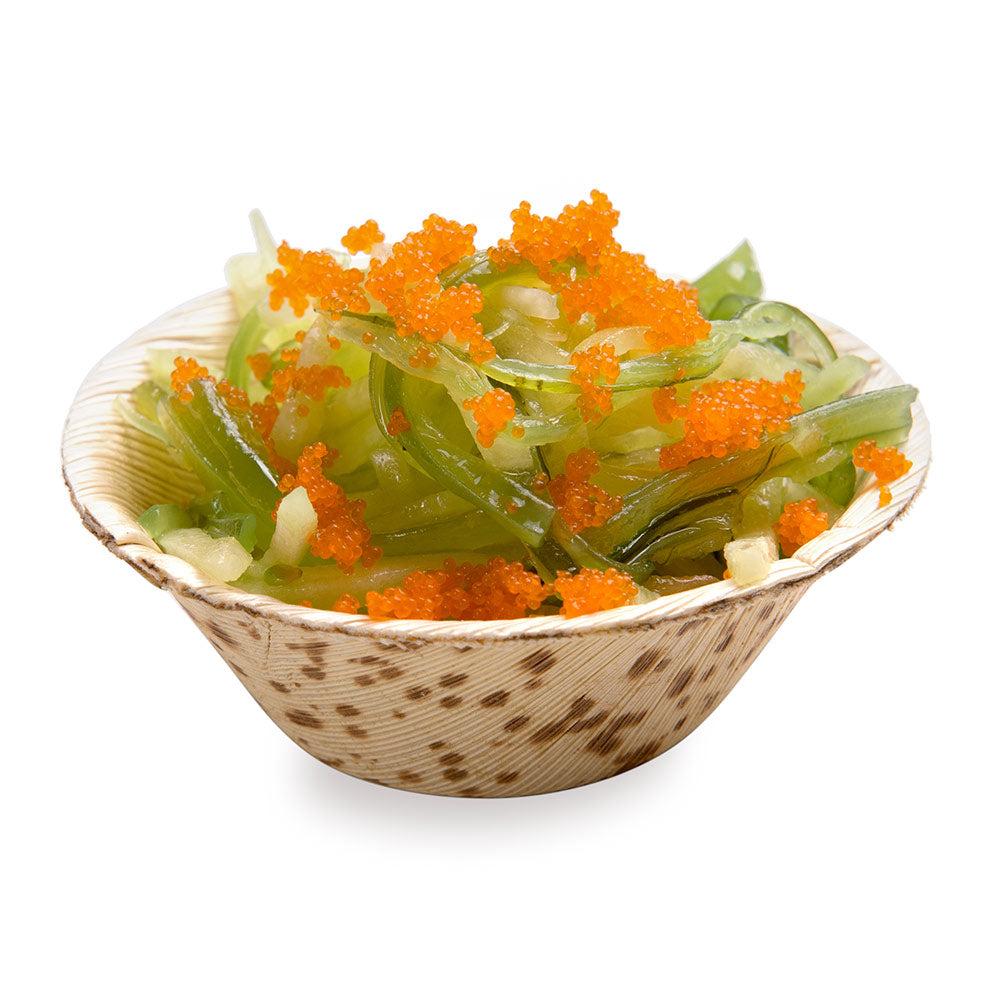 restaurantware Bambuddha 2 oz Round Natural Bamboo Bowl - 3" x 3" x 1 1/2" - 100 count box