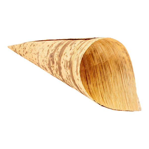 Restaurantware Bambuddha 3 Oz Natural Bamboo Medium Cone - 5" X 2" X 2" - 200 Count Box