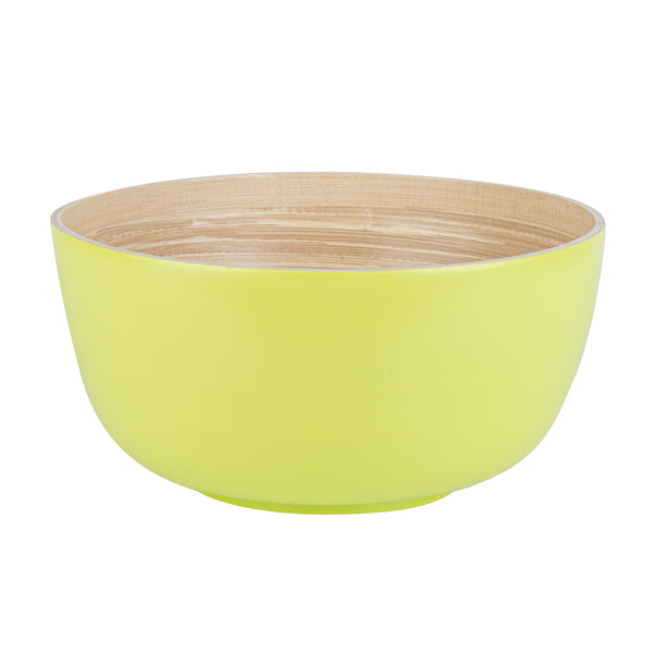 Restaurantware Bambuddha 30 Oz Round Green Spun Bamboo Large Salad Bowl - 11" X 11" X 5 1/2" - 1 Count Box